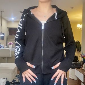 ck cropped zip up hoodie